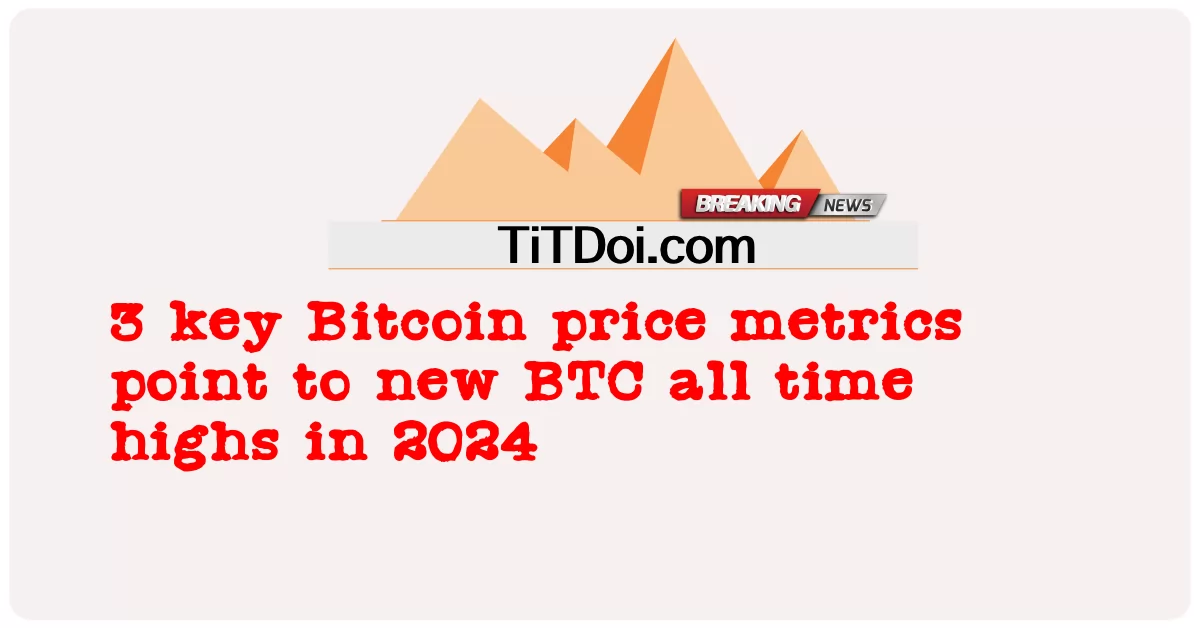 بٹ کوائن کی قیمت کے 3 اہم میٹرکس 2024 میں نئی بی ٹی سی کی بلند ترین سطح کی طرف اشارہ کرتے ہیں -  3 key Bitcoin price metrics point to new BTC all time highs in 2024
