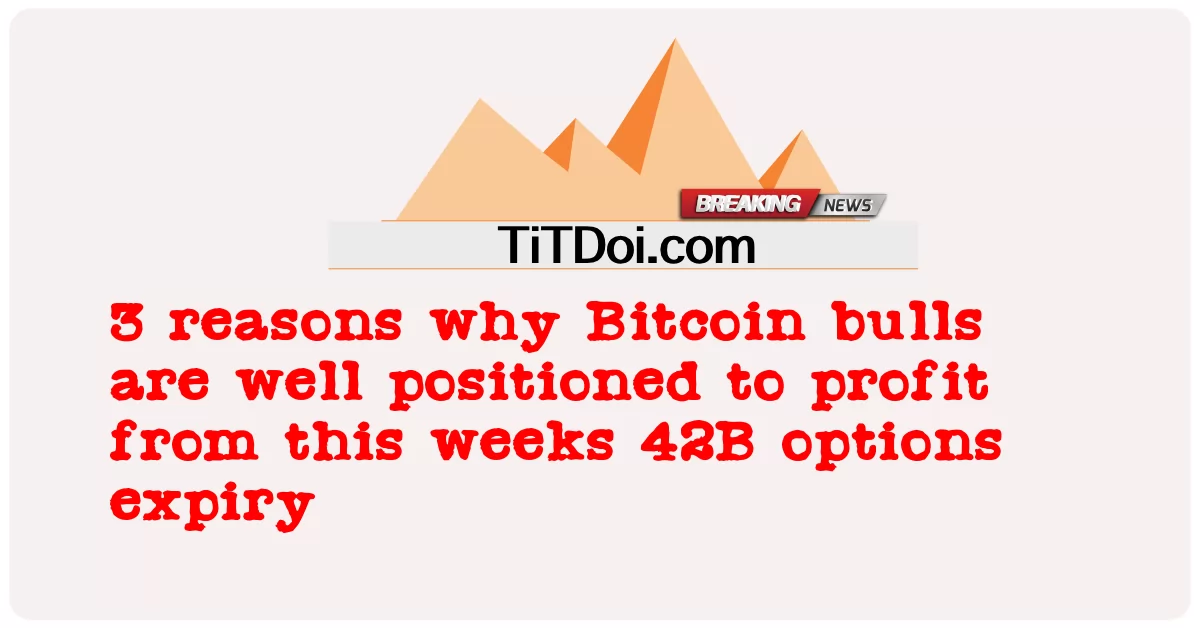 ビットコインの強気派が今週の 420 億のオプション満了から利益を得られる 3 つの理由 -  3 reasons why Bitcoin bulls are well positioned to profit from this weeks 42B options expiry