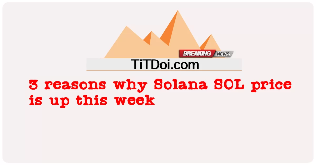 3 dahilan kung bakit tumaas ang presyo ng Solana SOL ngayong linggo -  3 reasons why Solana SOL price is up this week