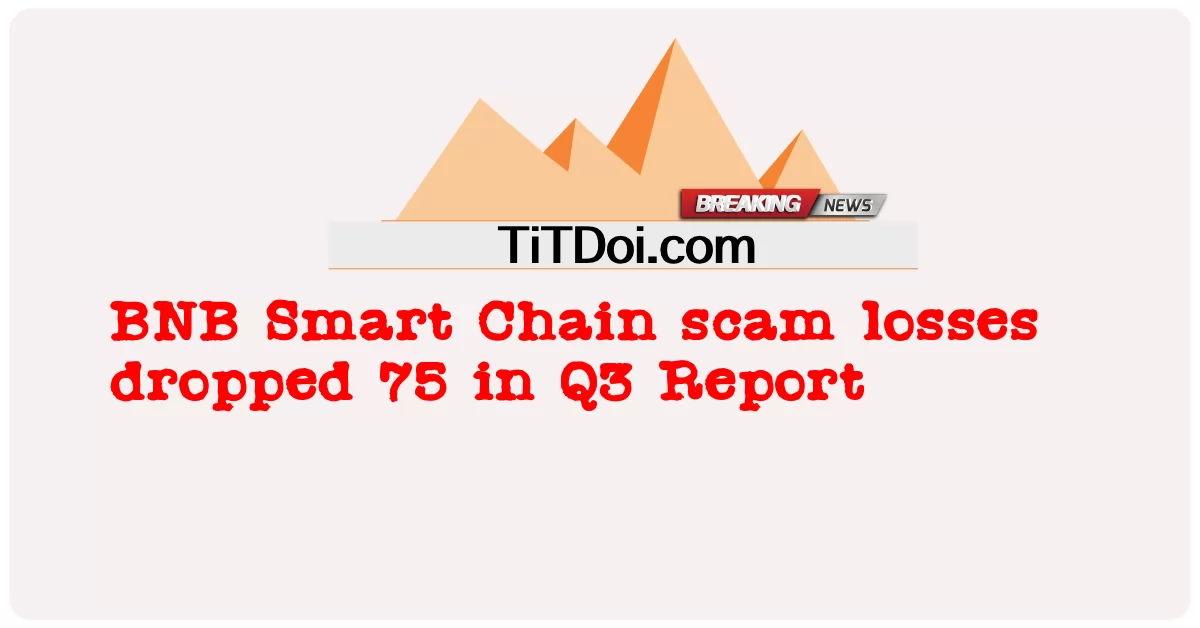 Les pertes liées aux escroqueries liées à la BNB Smart Chain ont chuté de 75 au troisième trimestre -  BNB Smart Chain scam losses dropped 75 in Q3 Report
