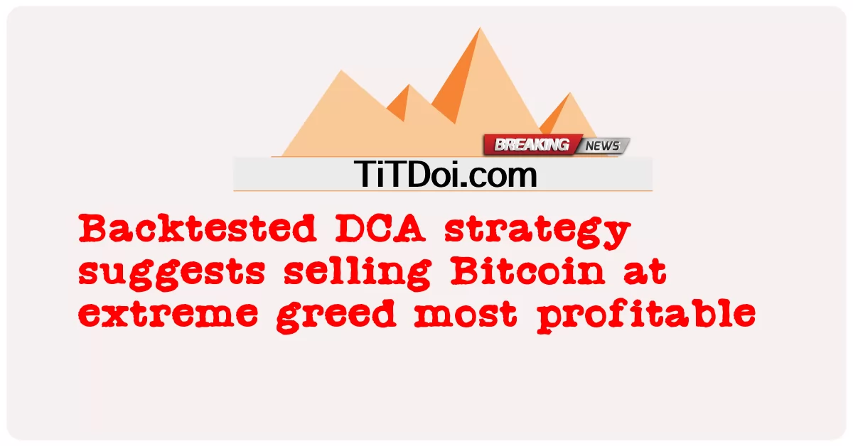 बैकटेस्टेड डीसीए रणनीति बिटकॉइन को अत्यधिक लालच में बेचने का सुझाव देती है -  Backtested DCA strategy suggests selling Bitcoin at extreme greed most profitable
