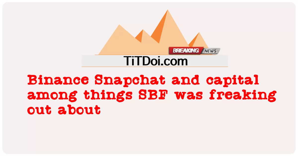 바이낸스, 스냅챗, 자본 등 SBF가 깜짝 놀랐습니다 -  Binance Snapchat and capital among things SBF was freaking out about