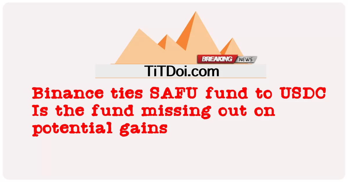 Binance bindet SAFU-Fonds an USDC Verpasst der Fonds potenzielle Gewinne? -  Binance ties SAFU fund to USDC Is the fund missing out on potential gains