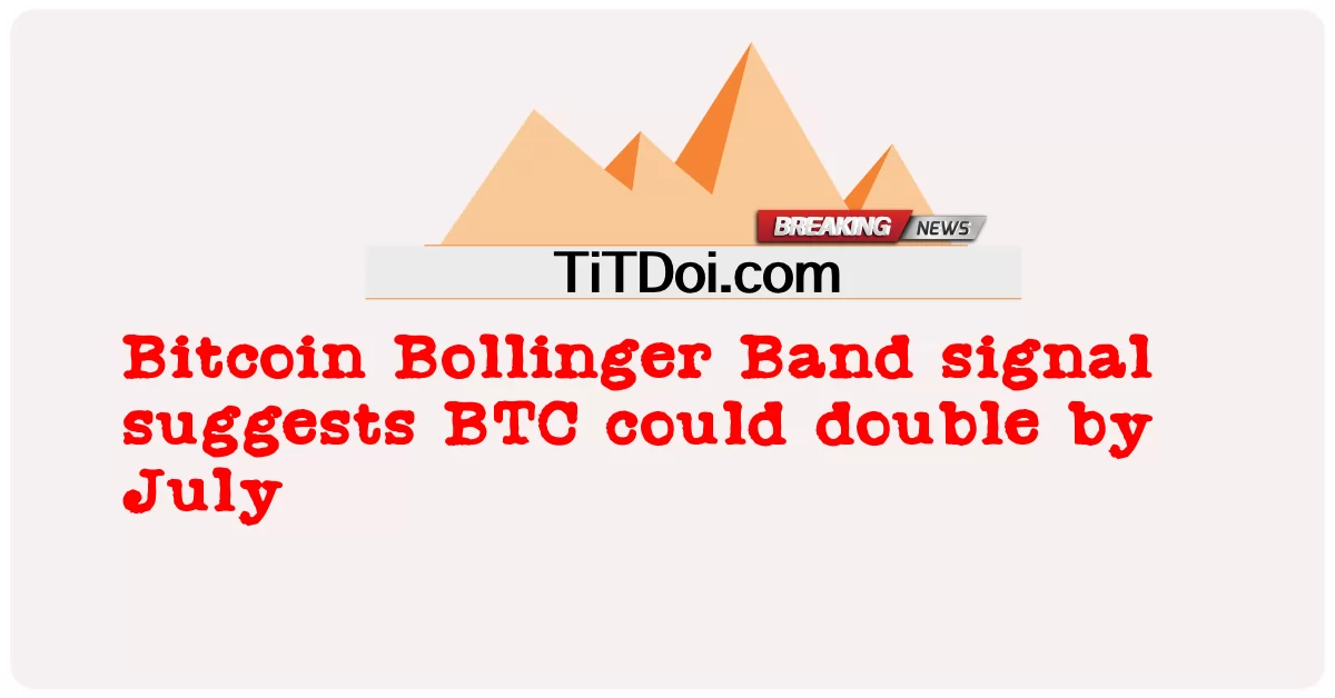 Sinal da Banda Bollinger do Bitcoin sugere que o BTC pode dobrar até julho -  Bitcoin Bollinger Band signal suggests BTC could double by July