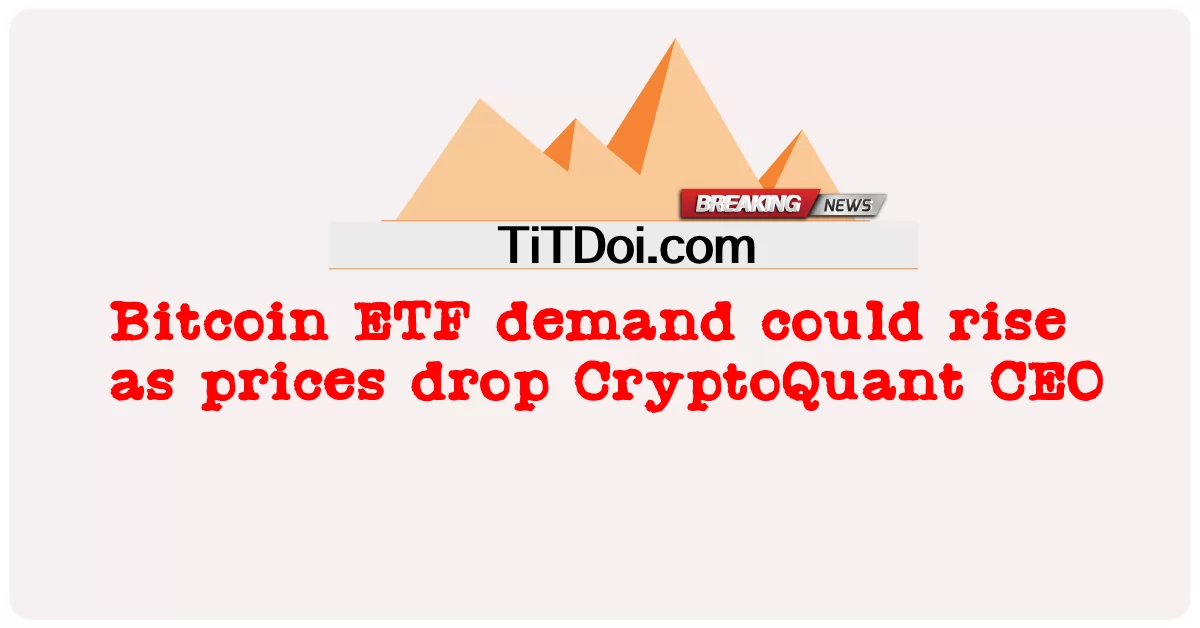 ความต้องการ Bitcoin ETF อาจเพิ่มขึ้นเมื่อราคาลดลง CryptoQuant CEO -  Bitcoin ETF demand could rise as prices drop CryptoQuant CEO