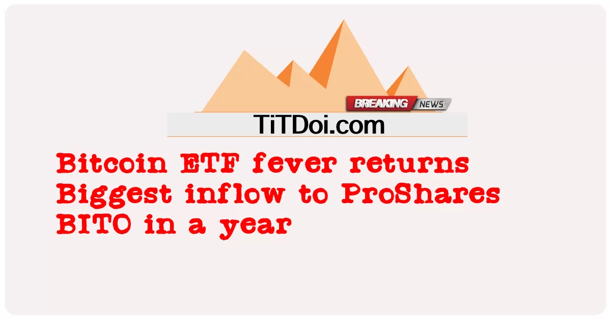 Bitcoin ETF 열풍은 1 년 만에 ProShares BITO에 가장 큰 유입을 반환합니다. -  Bitcoin ETF fever returns Biggest inflow to ProShares BITO in a year