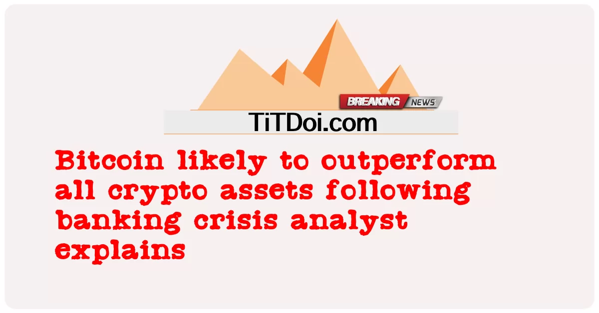 은행 위기 분석가의 설명에 따르면 Bitcoin은 모든 암호화 자산을 능가할 가능성이 있습니다. -  Bitcoin likely to outperform all crypto assets following banking crisis analyst explains