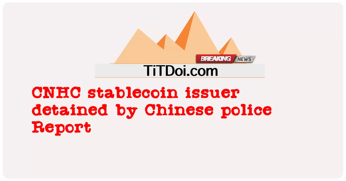 Penerbit CNHC ditahan buat laporan polis China -  CNHC stablecoin issuer detained by Chinese police Report