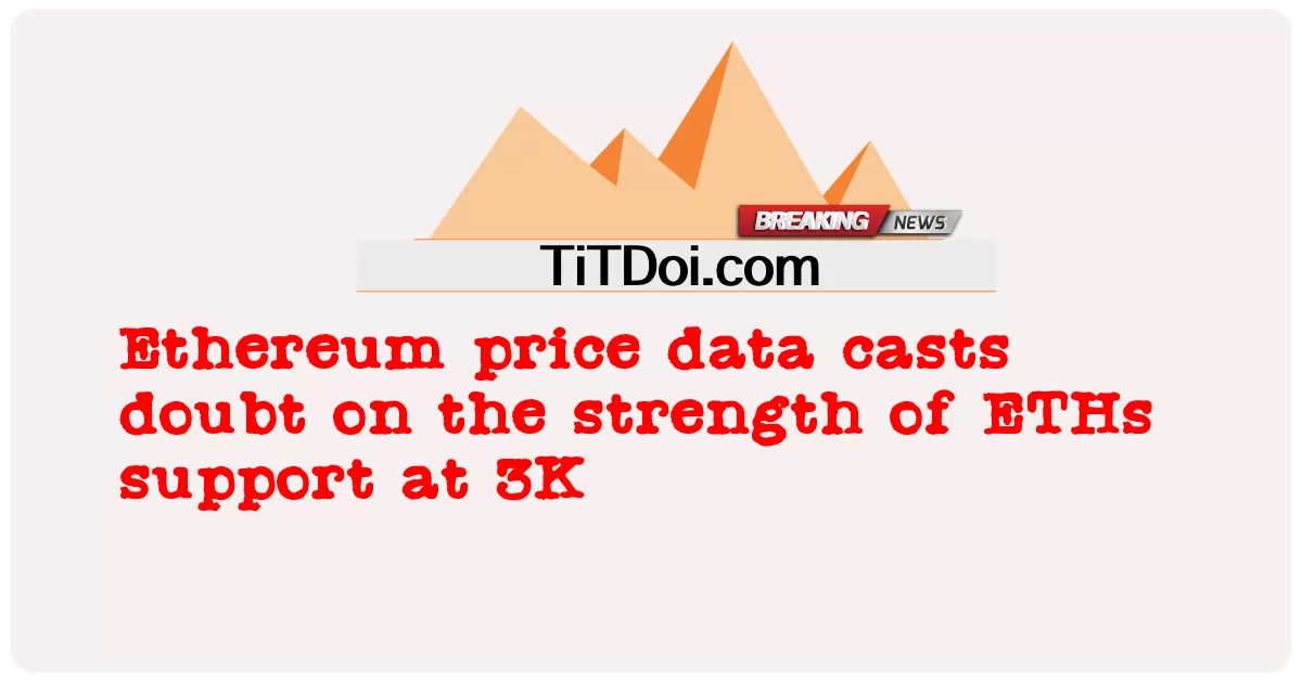 ایتھیریم کی قیمت کے اعداد و شمار نے 3 ہزار پر ای ٹی ایچ سپورٹ کی طاقت پر شک پیدا کیا -  Ethereum price data casts doubt on the strength of ETHs support at 3K
