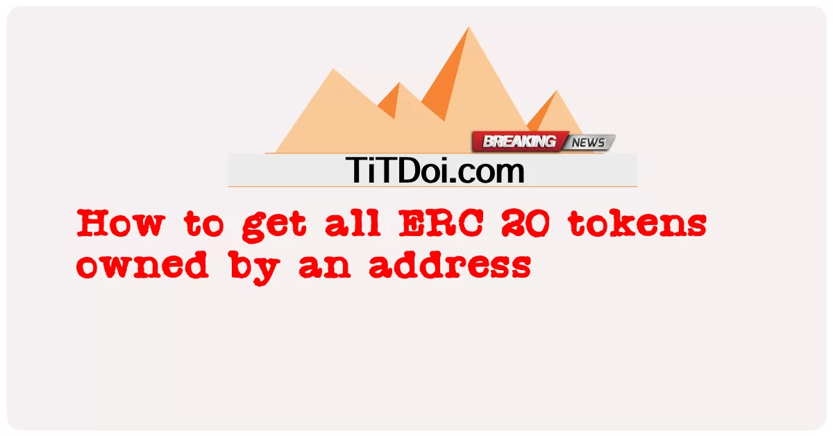 アドレスが所有するすべてのERC20トークンを取得する方法 -  How to get all ERC 20 tokens owned by an address