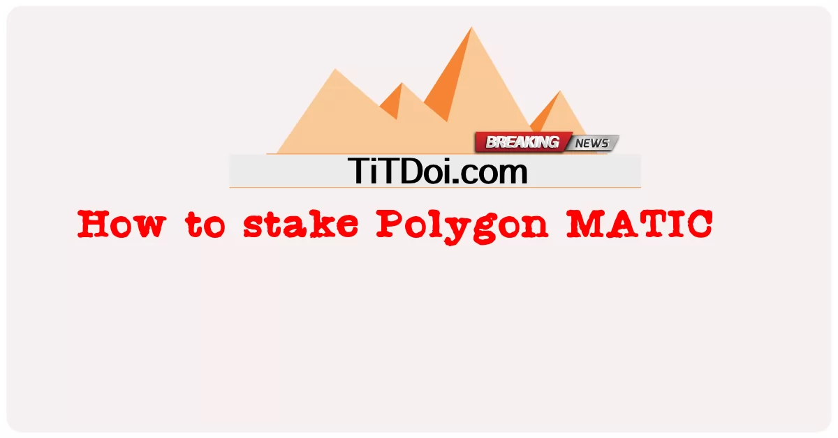 วิธีเดิมพัน Polygon MATIC -  How to stake Polygon MATIC