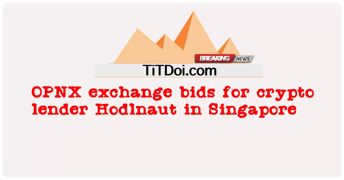 OPNX, 싱가포르의 암호화폐 대출업체 Hodlnaut에 대한 입찰 -  OPNX exchange bids for crypto lender Hodlnaut in Singapore