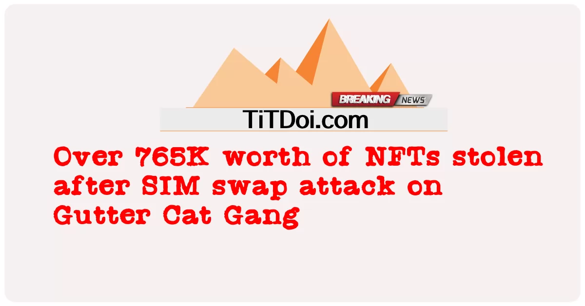 超过 765K 的 NFT 在 SIM 交换攻击阴沟猫帮后被盗 -  Over 765K worth of NFTs stolen after SIM swap attack on Gutter Cat Gang