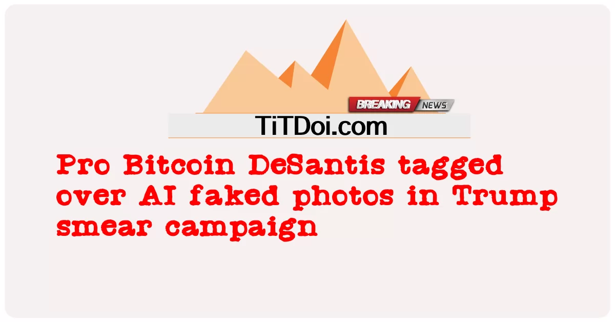 プロビットコインデサンティスは、トランプの中傷キャンペーンでAIの偽造写真にタグを付けました -  Pro Bitcoin DeSantis tagged over AI faked photos in Trump smear campaign
