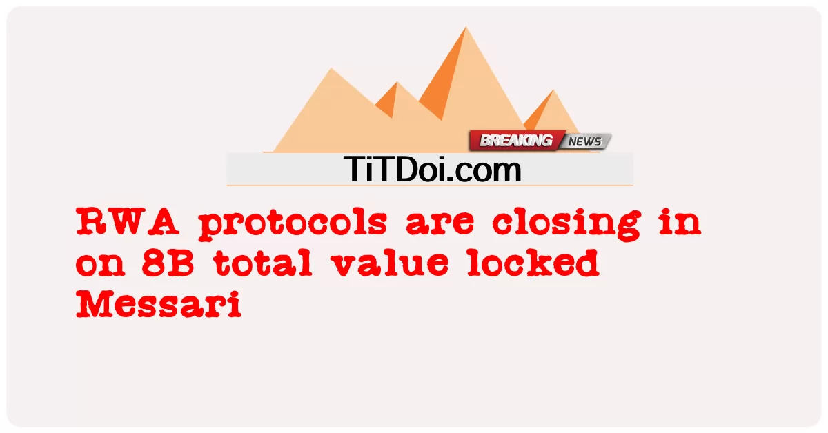 आरडब्ल्यूए प्रोटोकॉल 8बी कुल मूल्य बंद मेसारी पर बंद हो रहे हैं -  RWA protocols are closing in on 8B total value locked Messari