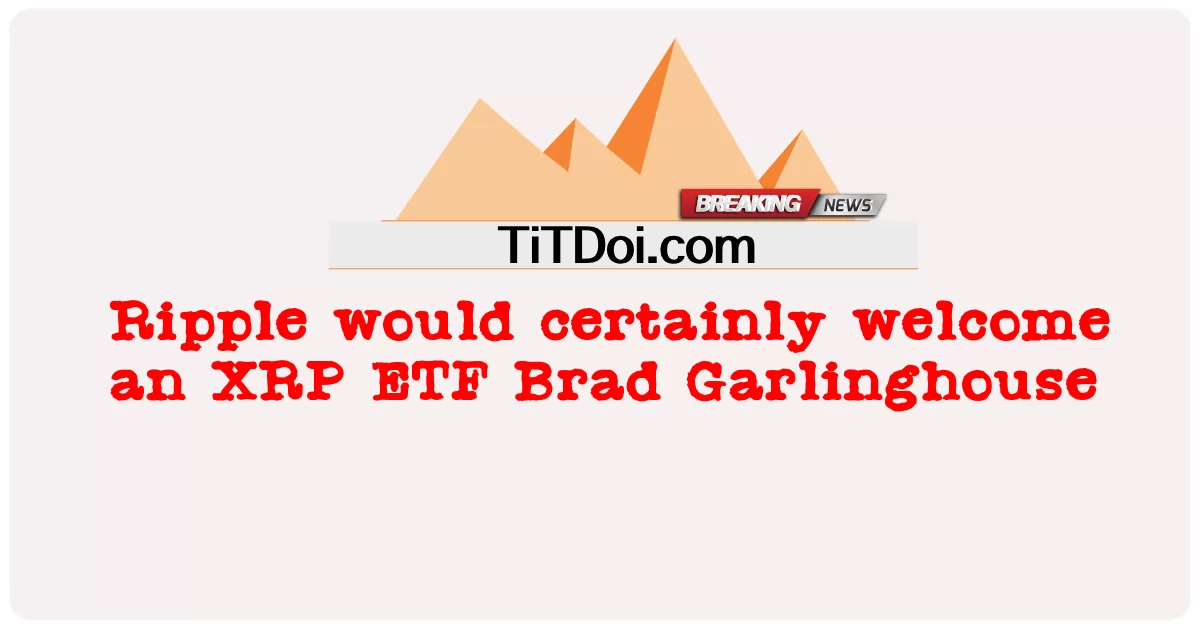 Ripple ពិត ជា ស្វាគមន៍ XRP ETF Brad Garlinghouse -  Ripple would certainly welcome an XRP ETF Brad Garlinghouse