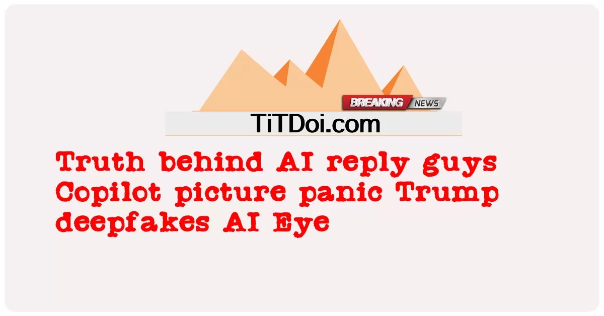 La verdad detrás de la respuesta de la IA chicos Copilot picture panic Trump deepfakes AI Eye -  Truth behind AI reply guys Copilot picture panic Trump deepfakes AI Eye