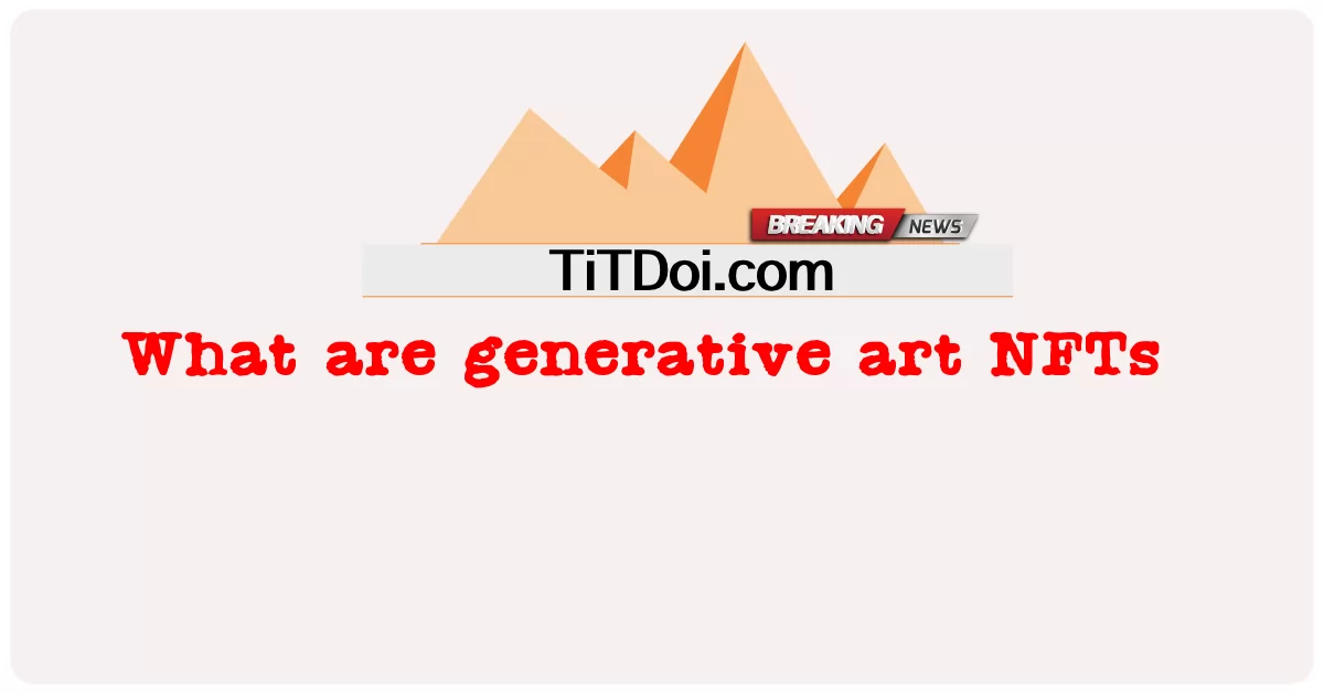 Generative အနုပညာ NFTs ဆိုတာက -  What are generative art NFTs