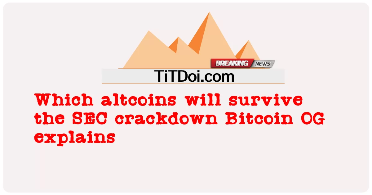 altcoins ใดที่จะอยู่รอดการปราบปรามของ SEC Bitcoin OG อธิบาย -  Which altcoins will survive the SEC crackdown Bitcoin OG explains
